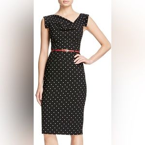 Black Halo Polka Dot Print Jackie O Dress